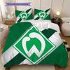 SV Werder Bremen Mönster Sängkläder Täcke Set Örngott Kuddfodral Heminredning Födelsedagspresent (1 * påslakan + 2 * örngott, utan kärna)