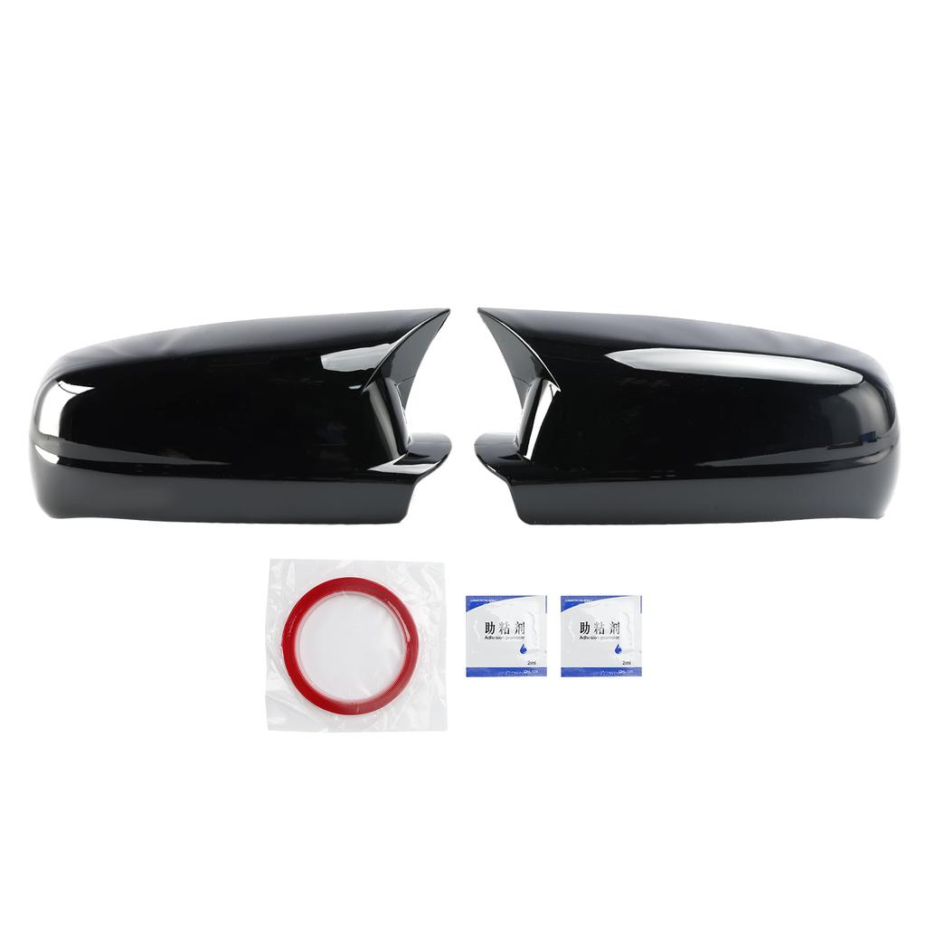 Glänzend Schwarz Flügel Außenspiegel Abdeckkappen Links + Rechts für VW Golf Mk4 1998-2004