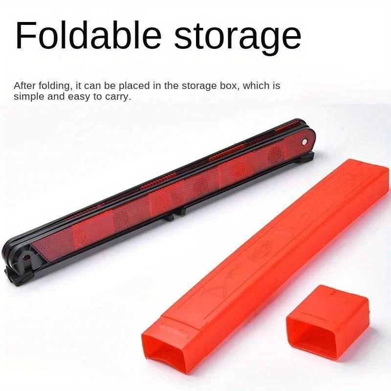 Car Triangle Reflective Tripod Emergency Breakdown Warning Reflective Sticker Safety Hazard Foldable Stop Sign Car Accessories