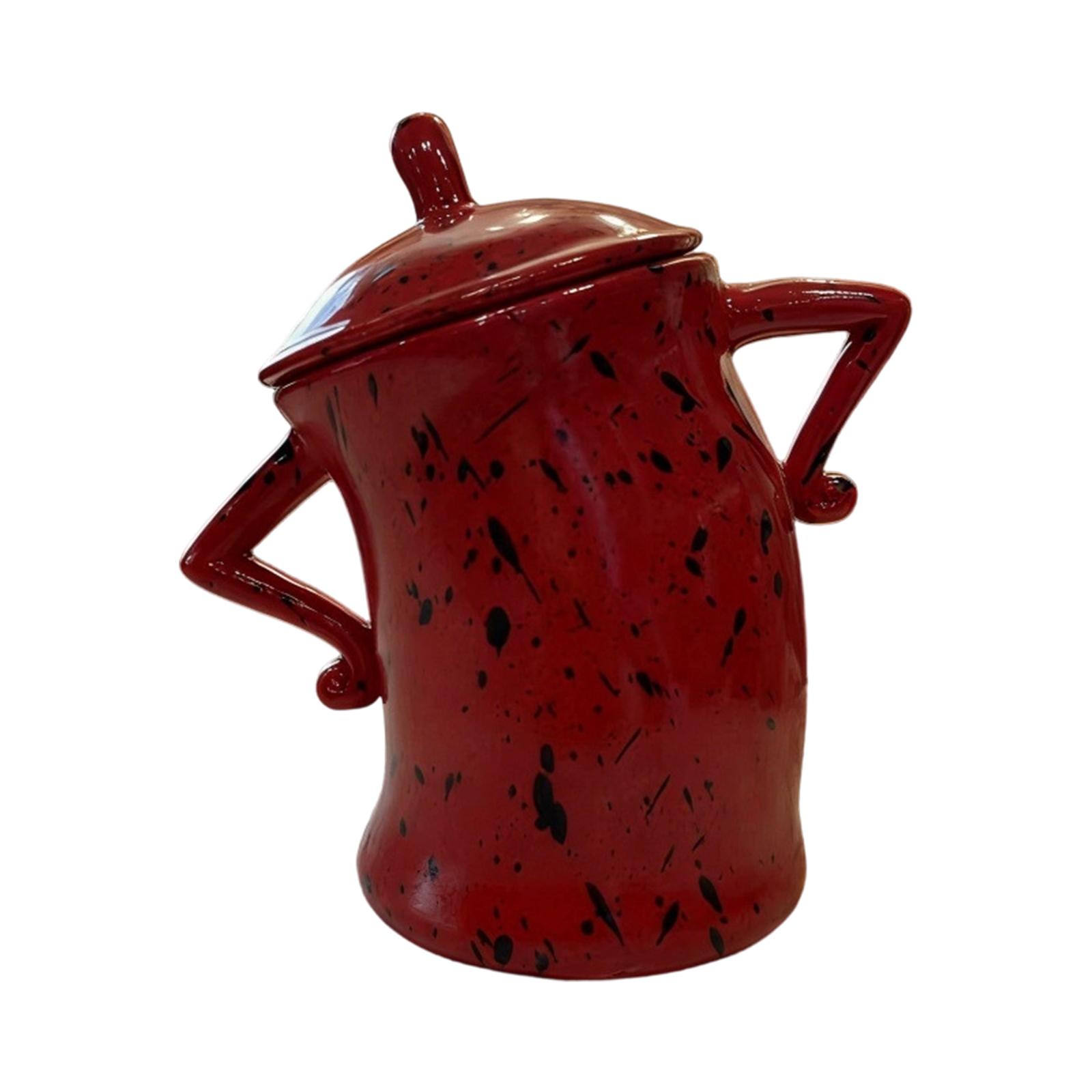 

Resin Mug Ornament Hand Painted Splashing Ink Cup Decoration Holiday Gift One Size красный