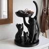 Decorative Cat Jewelry Tray Cartoon Desktop Ring Holder Large Capacity Key Tray  Bedroom Decor