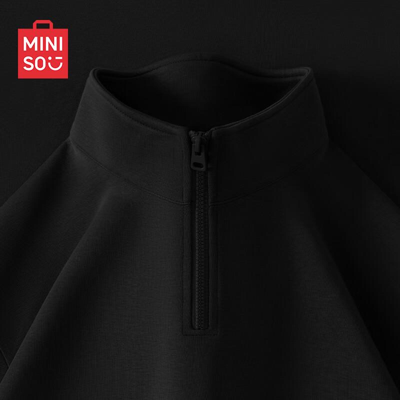 MINISO Unisex Half-Zip Stand Collar Heavyweight Sweatshirt