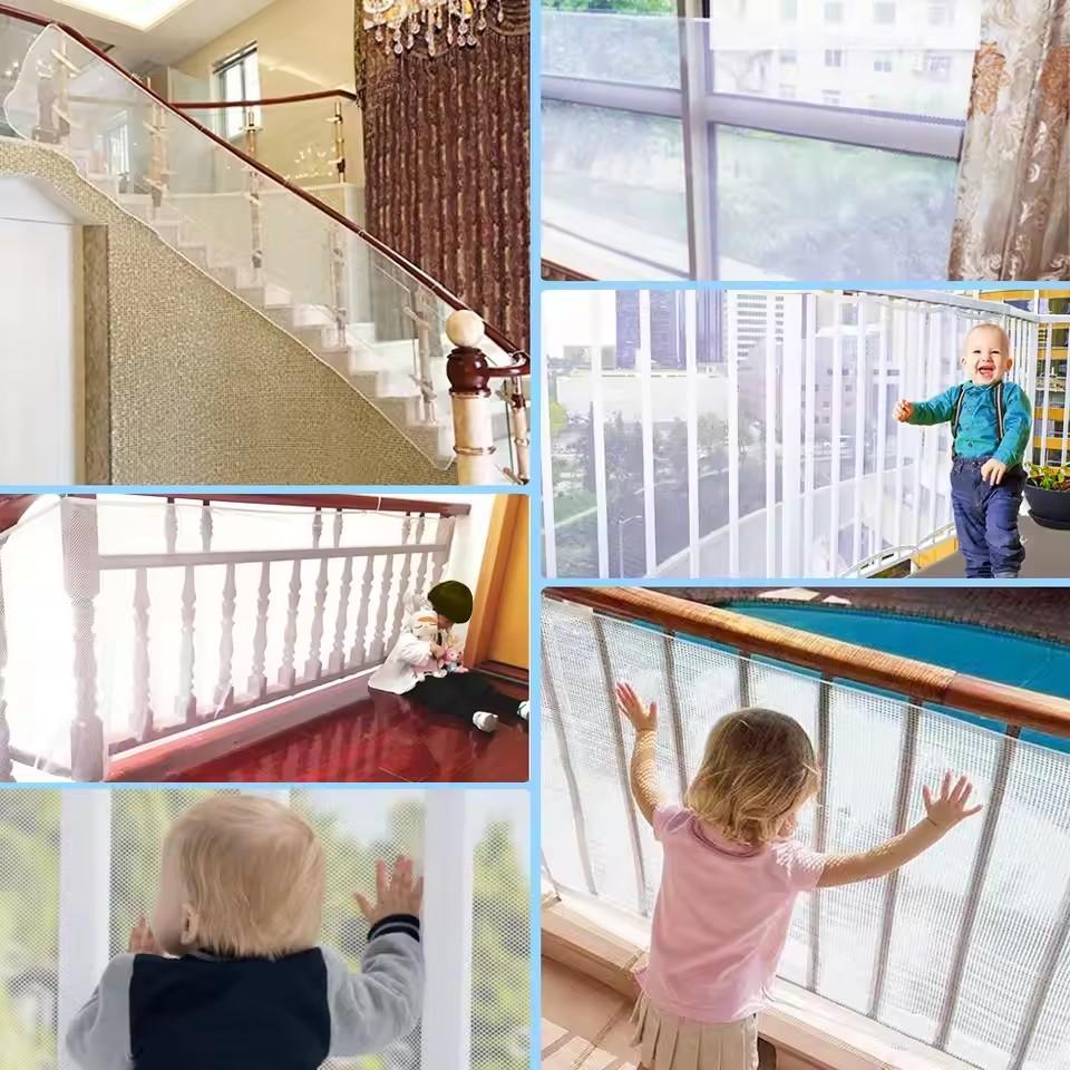 Safety Netting Durable Kids Stairs Safety Net Home Balcony Window Staircase Protection Cat Dog Pet Safe Fence Net