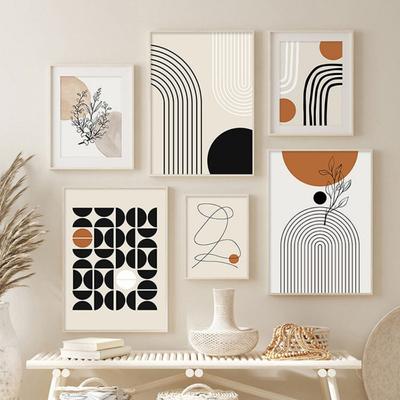 Moderna linea astratta decorazione verde tela arte dipinti per soggiorno camera da letto poster da parete arredamento casa