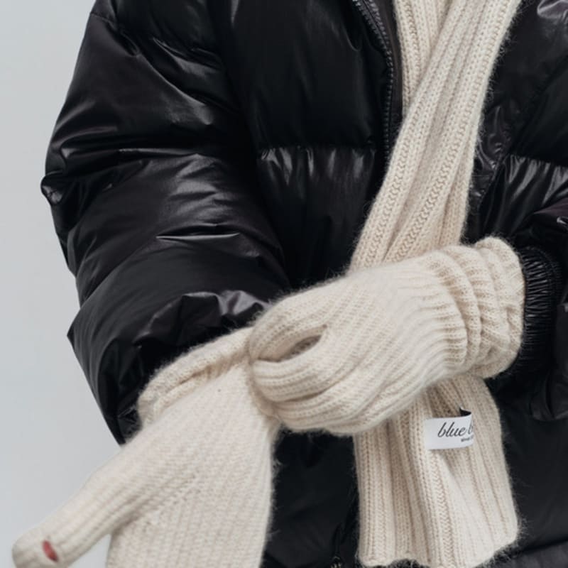 

СИНИЙ КИРПИЧ Мягкая перчатка-енот (3colors) charcoal