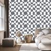 Wallpaper Casual Checkerboard Gray and White 50x1000