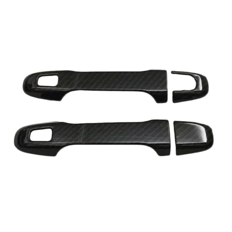 For Toyota C-HR CHR 2017 2018 ABS Carbon Fiber Door Handle Bowl Molding Sticker Panel Cover Frame Stiker Trim 6PCS