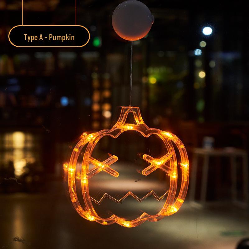 Mingyu Halloween Pumpkin Suction Cup Lights Decor Set