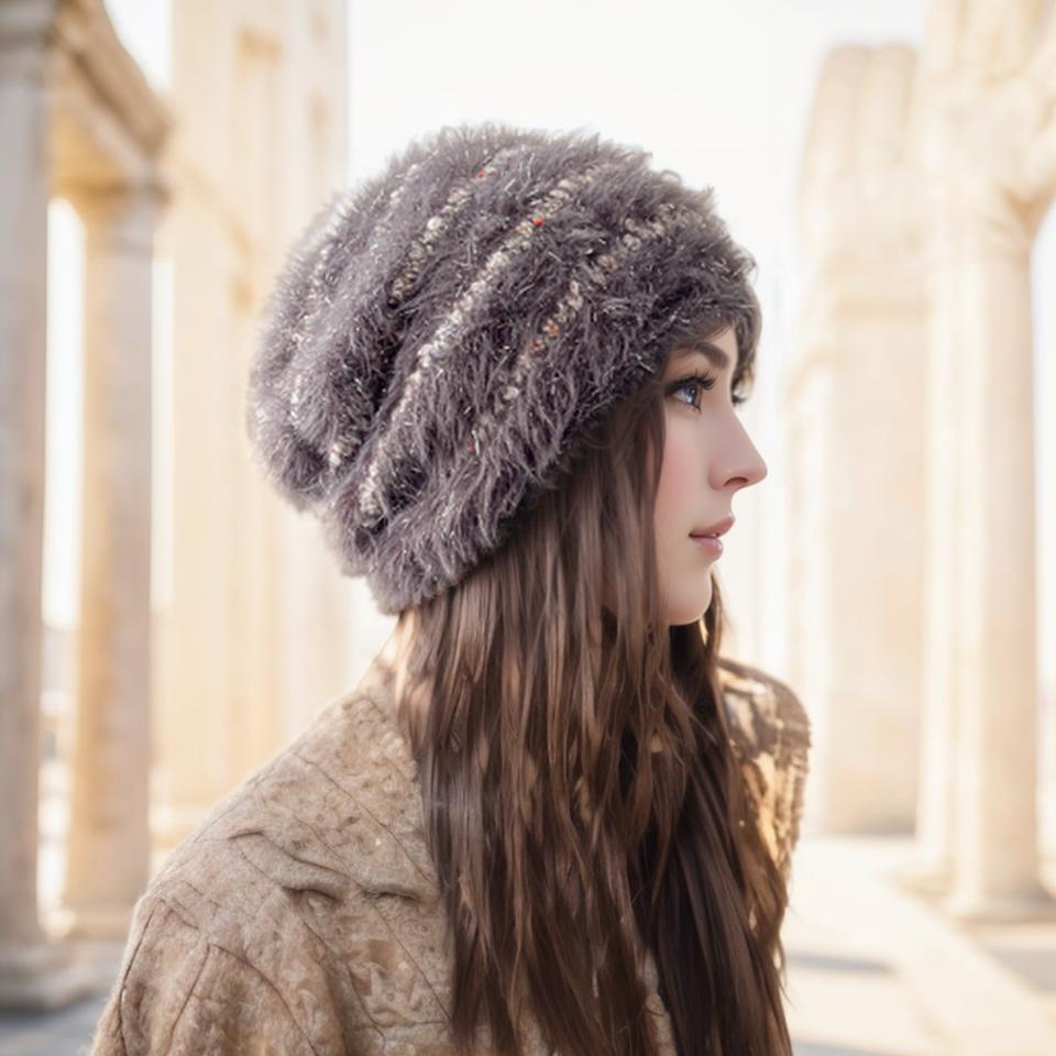 Прочный и безопасный шарф-снуд Loogdeel, теплая шапка-бини для женщин, осенне-зимняя женская шапка-бини, женская эластичная вязаная шапка-бини