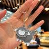 Soft White Sheep Keychain Cartoon Pu Leather Pendant Durable Bag Charm For Women Car Key Holiday Gift