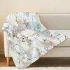 Printed Flannel Fleece Throw Abstract Art Watercolor Texture, Super Soft Skin-friendly, Warm Cozy Home Blanket for Halloween & Christmas