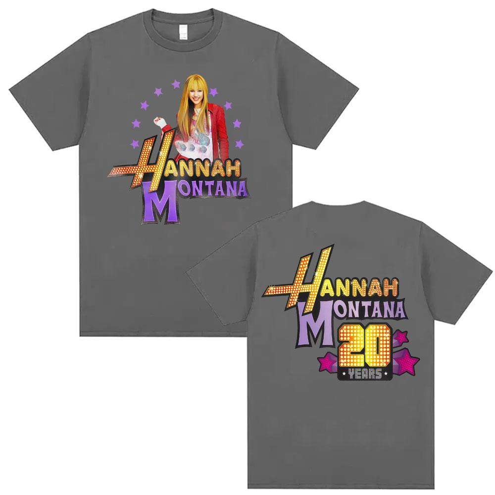 Pop Star Hannah Montana th Anniversary Commemorative Tshirt Summer Unisex Women Fashion Aesthetic Cotton Oversized Tshirt