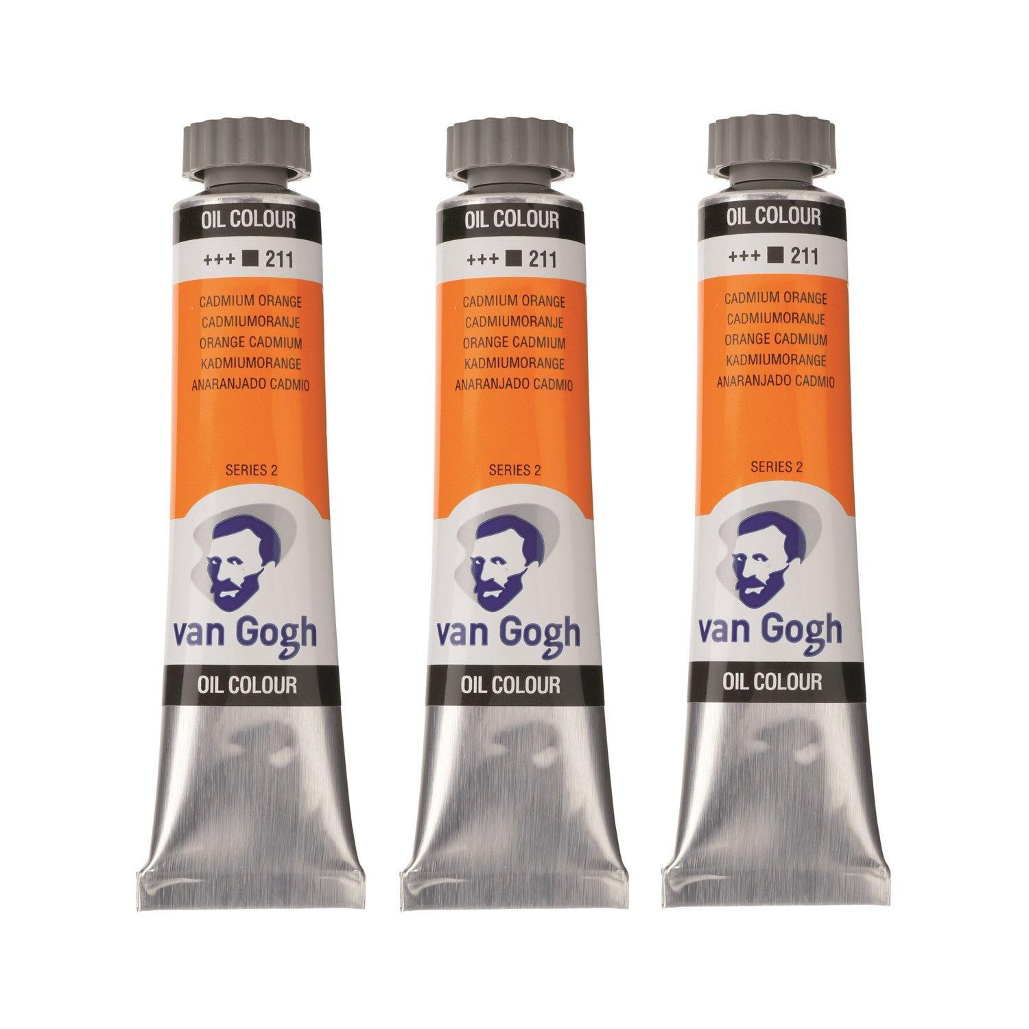 

Talens Van Gogh Cadmium Orange Oil Paint Set (3-Piece Set) T0204-211-3, 20ml