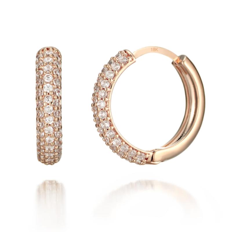 GEIGER Jewelry 18K Daily One-Touch Hoop Earrings (Gold Pin) GI8KPEE012