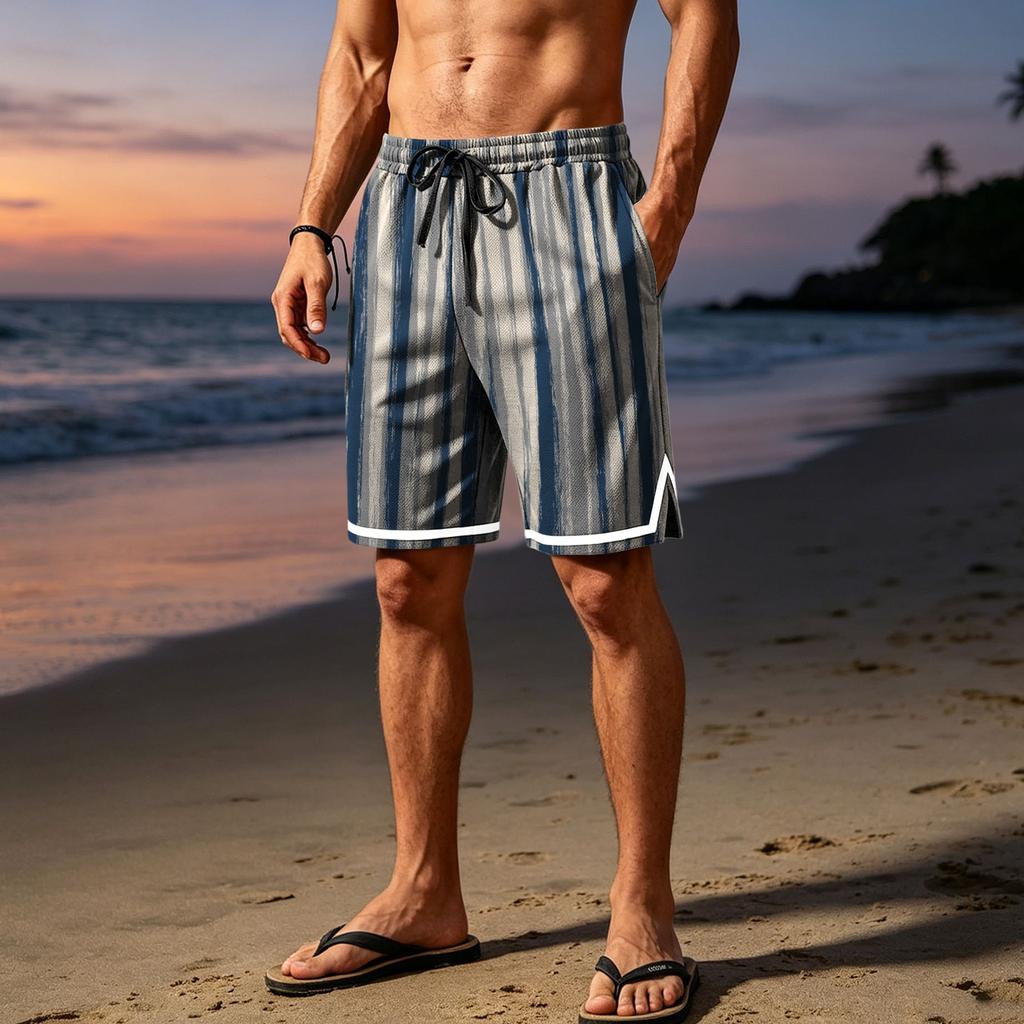 Men Mesh Athletic Shorts Breathable Lightweight Drawstring Waist Casual Sports Shorts with Pockets for Summer Gym Running Workout Outdoor Activities