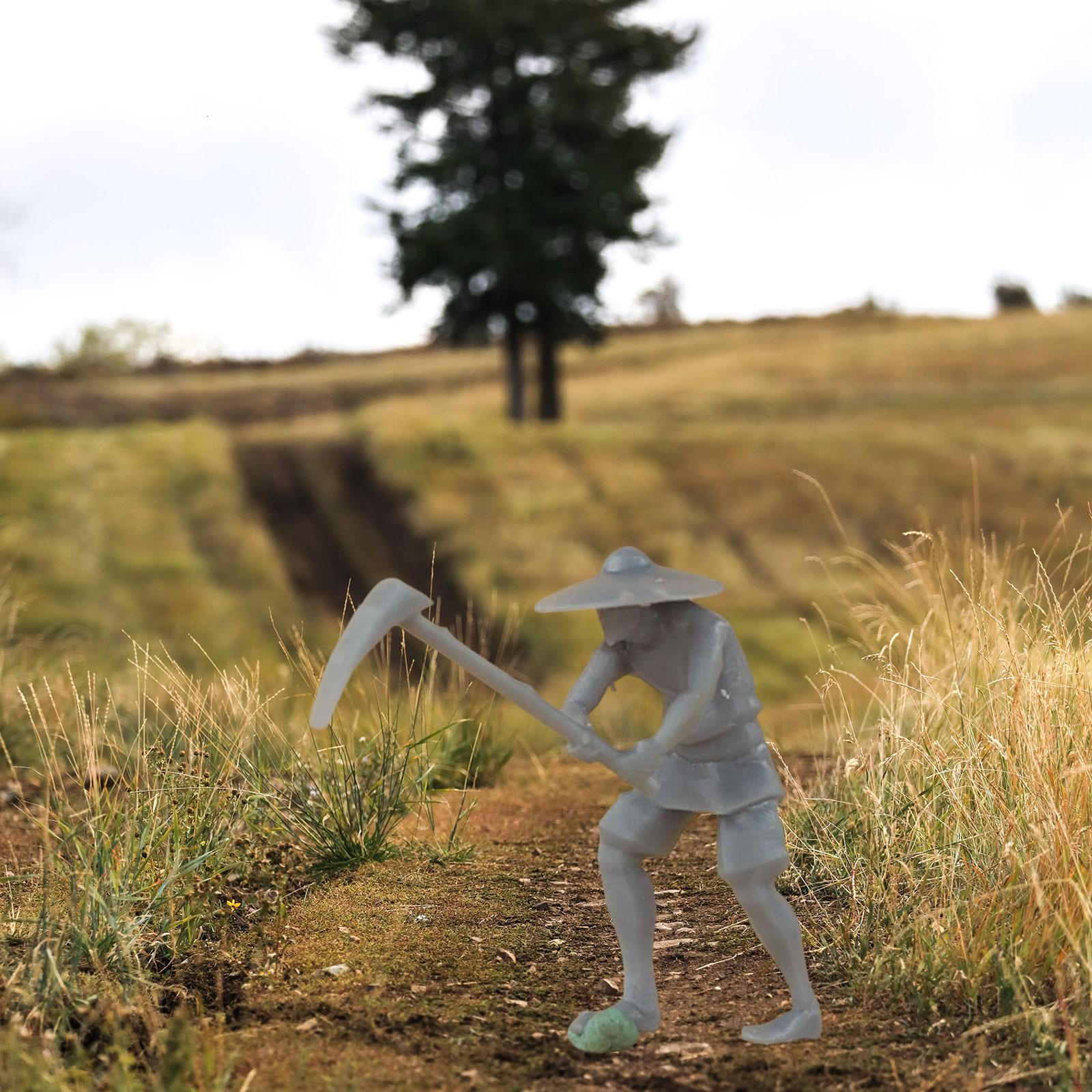 

1/87 Фермер Фигурка Модель Персонаж Архитектура Диорама Пейзаж Крошечные Люди Игра Hoe