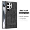 S25 Ultra Electroplated Crocodile Texture Leather Magnetic Phone Case for Samsung Galaxy S24 Ultra S23 Plus Bracket Stand Cover