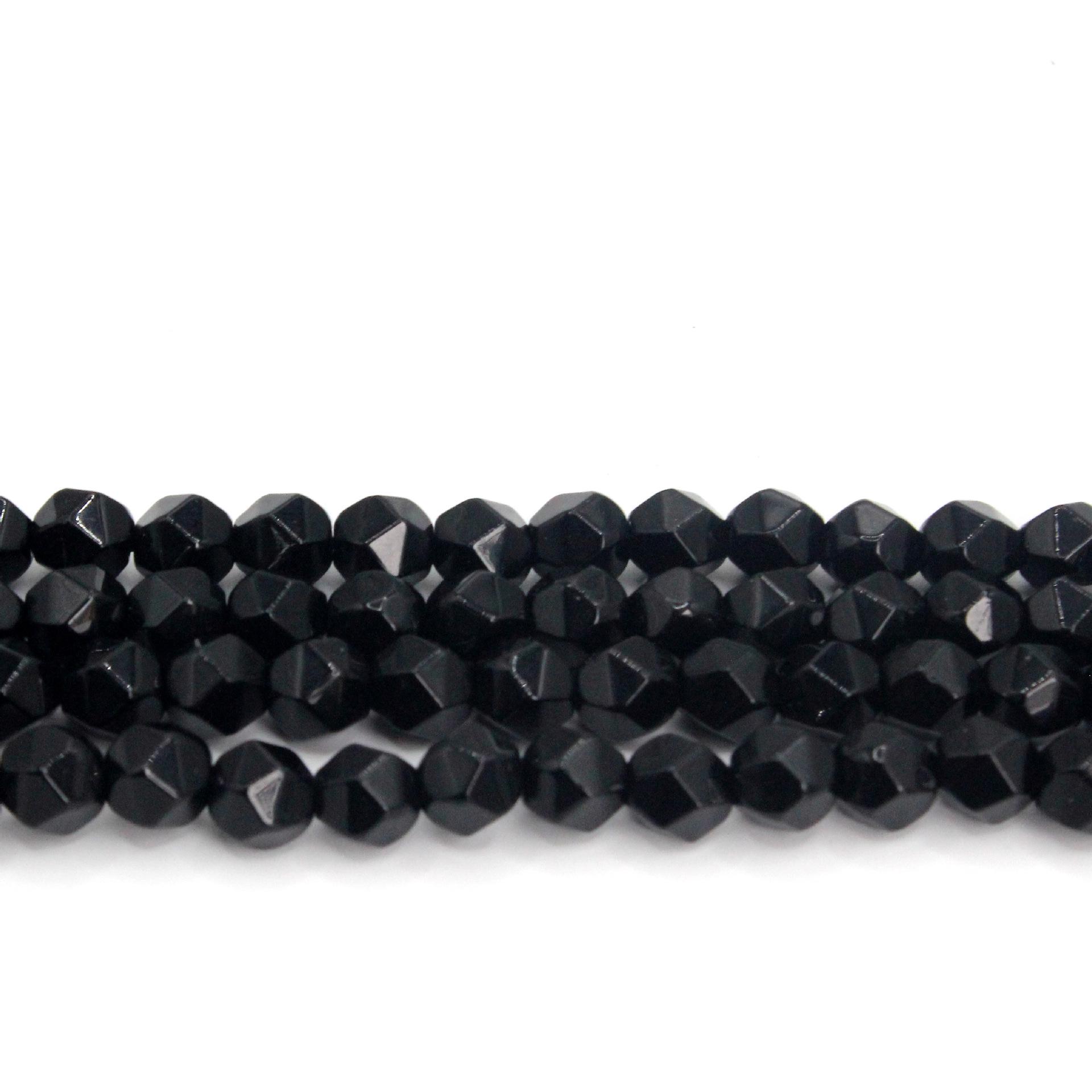 

Wide Face Black Agate Cutting Glass Beads for DIY Jewelry and Bracelet Making 6mm (Approx. 60 beads)