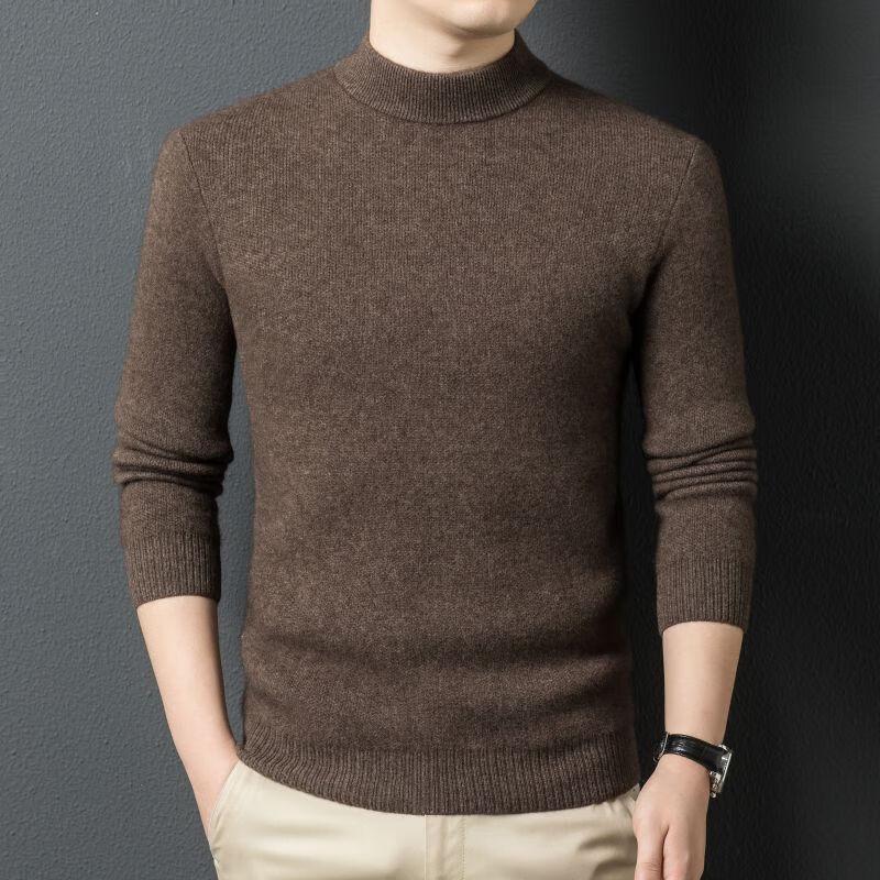 Fengxun Men's Crew Neck Winter Knit Sweater