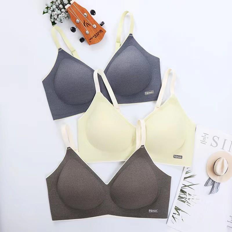 8011 Comfortable Simple Latex Bra Women Push Up No Underwire Seamless Fixed Cup Adjustment Thin