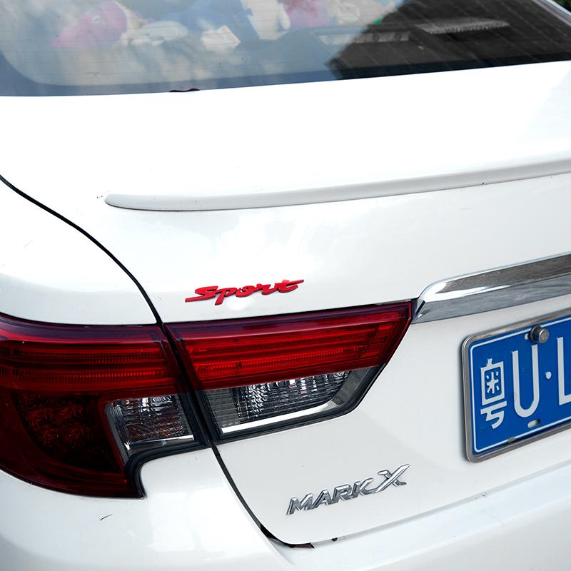 Auto dreidimensionale Sportversion Autoaufkleber Sport Englisch Metallaufkleber Kotflügel Seitenetikett Zieraufkleber Heckklappenetikett Modifikation