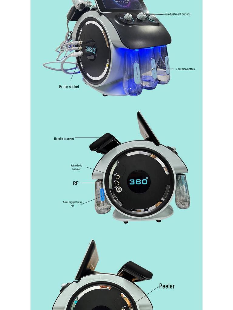Hydrogen Oxygen Facial Care 360° Multifunctional Beauty Device for Skin Management, Home & Commercial Use