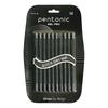 Pentonic 0.7mm Gel Pen & Refill Combo Pack | Black Ink | 10 Pens + 10 Refills for Office, Home & School