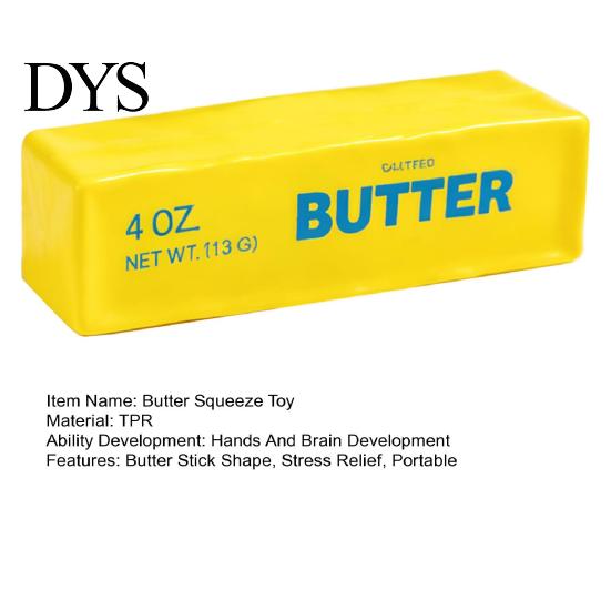 Hand Therapy Squeeze Toy Shapeable Butter Stick Toy, No Rebound Stress Relief Stretchy Bar Soft Shaped Fidget for Relaxation Realistic Food