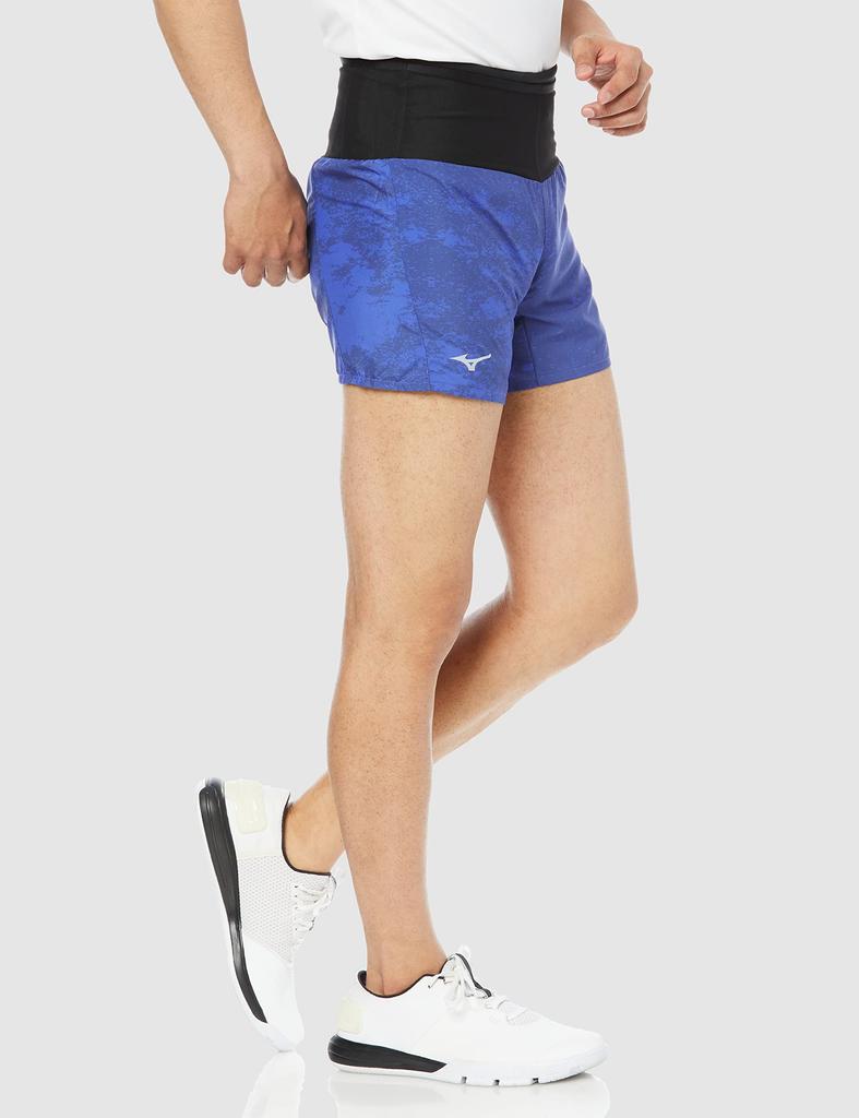 Mizuno Running Wear Pants Graphic Shorts 360 Degree Pocket Storage Old Model Violet Blue S Multi-Pocket Men's (J2MB1520)