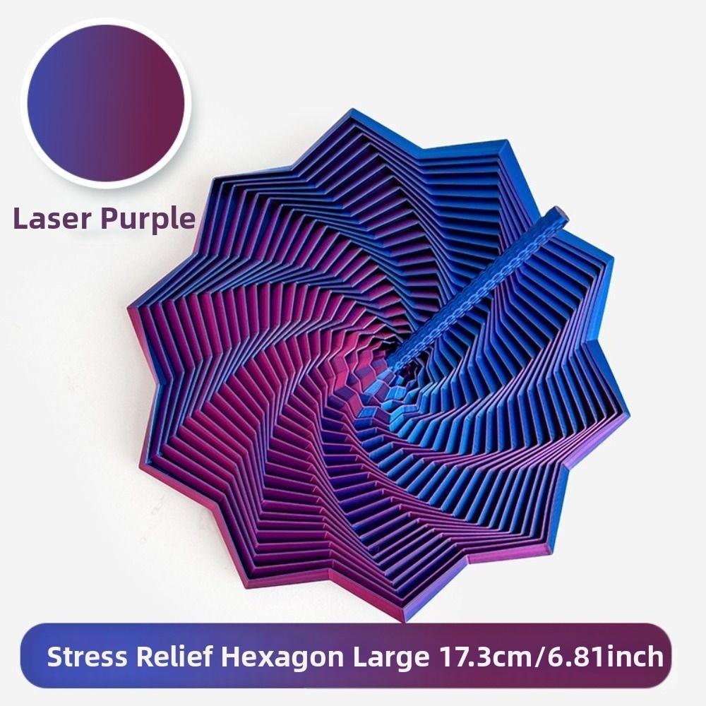 Visual Illusion Fractal Fidget Star Model 3D Printing AntiAnxiety Toy  Office/School