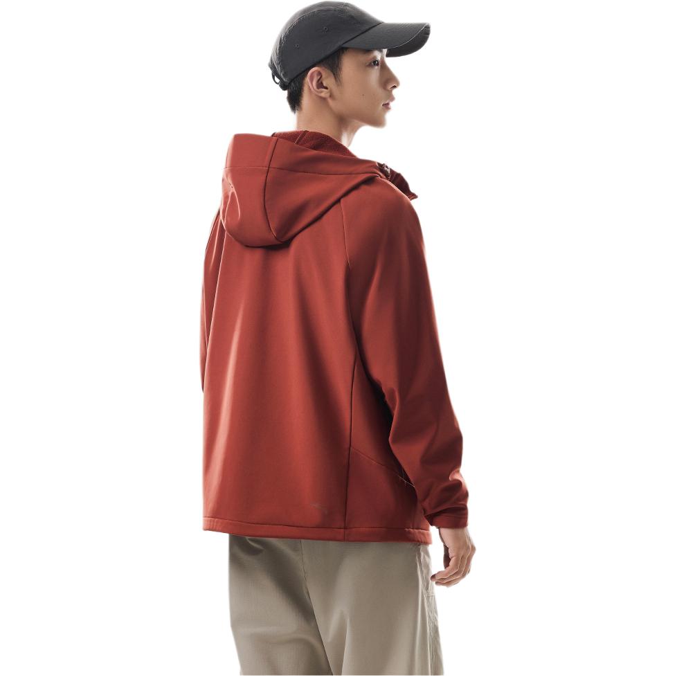 Anta Pánská fleecová bunda Earth Shell 3.0 Outdoor Series Sportovní ležérní minimalistická jednobarevná s kapucí 952536609-2