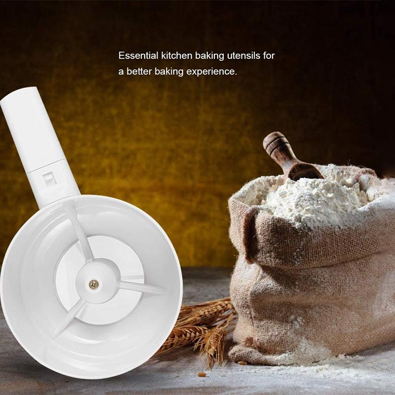 Electric Flour Sifter Bolt Plastic 5 Cup Battery Powered Automatic Handed Flour Sifter Icing Sugar Shaker Electric Baking Tools