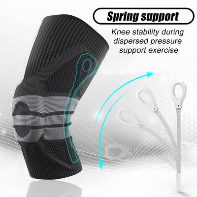 Plus Size Knee Brace With Side Stabilizers Patella Gel Pad Unisex Compression Sleeve For Meniscus Tear Support
