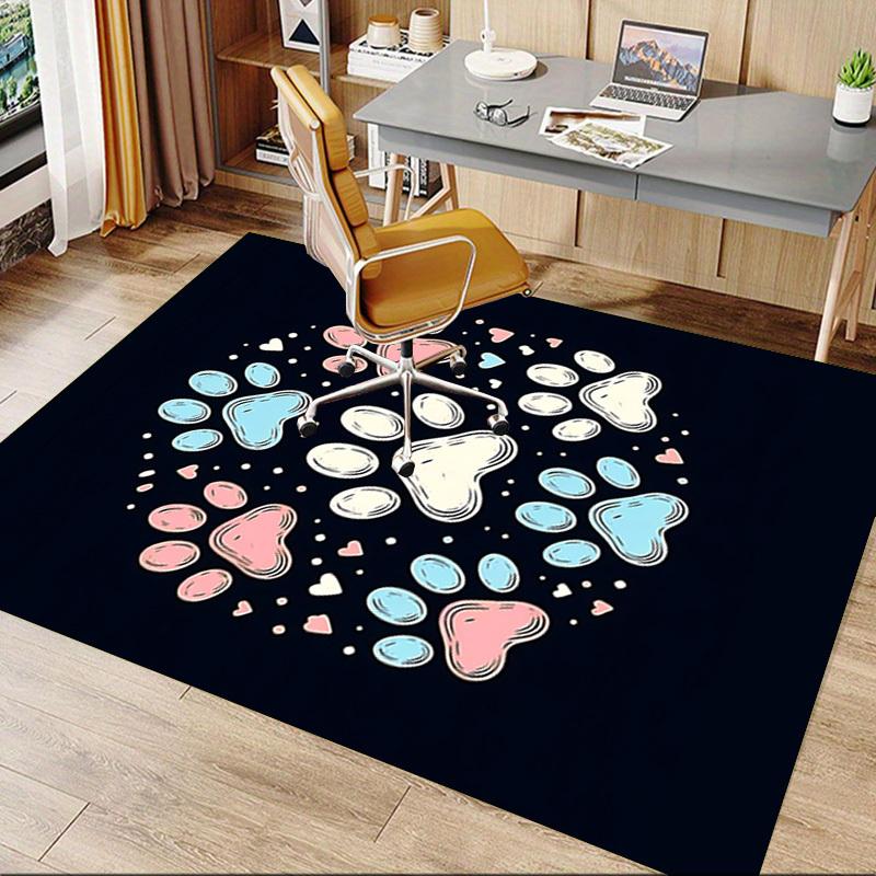 1PC Paw Prints Hearts Carpet Ultra Soft, Thick & Absorbent, Non Slip Machine Washable Mat for Entryway