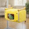Weiches Vogel-Hänge-Nest Plüsch Warm Papageien-Sitzstange Haus Platzsparend Vogelkäfig Sitzstange Hütte Vogelkäfig