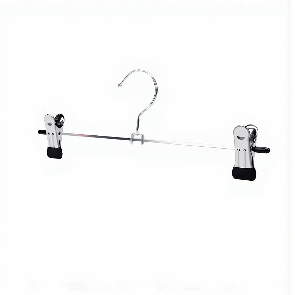 Pants Hangers with Clips Metal Heavy Duty Non Slip Skirt Hangers for Clothes Trousers Closet Storage 10pcs