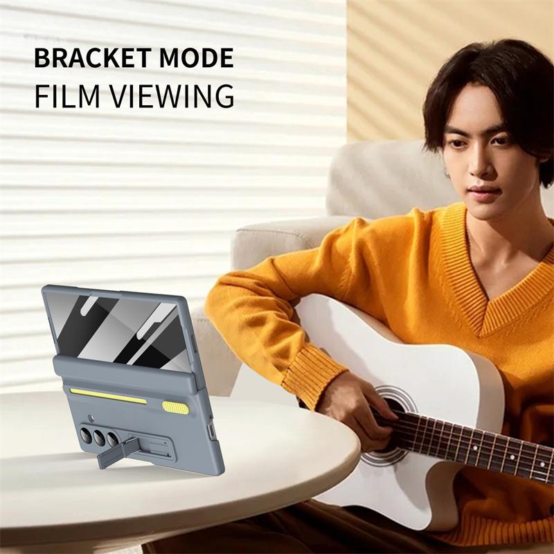 For Samsung Galaxy Z Fold 8 Ultra 8 7 6 5 4 3 with Touch Pen & Telescopic Slot Case Full Hinge Screen Protect Film Bracket Cove