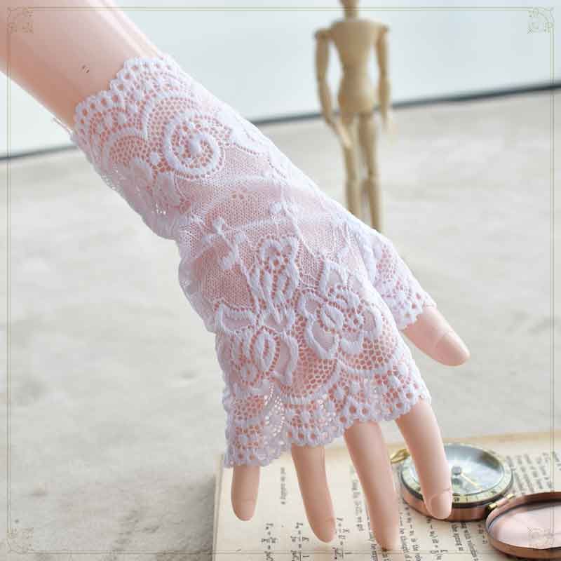 

Кос Тотем Паровой Черный Кружевной Полупальцевый Лолита White