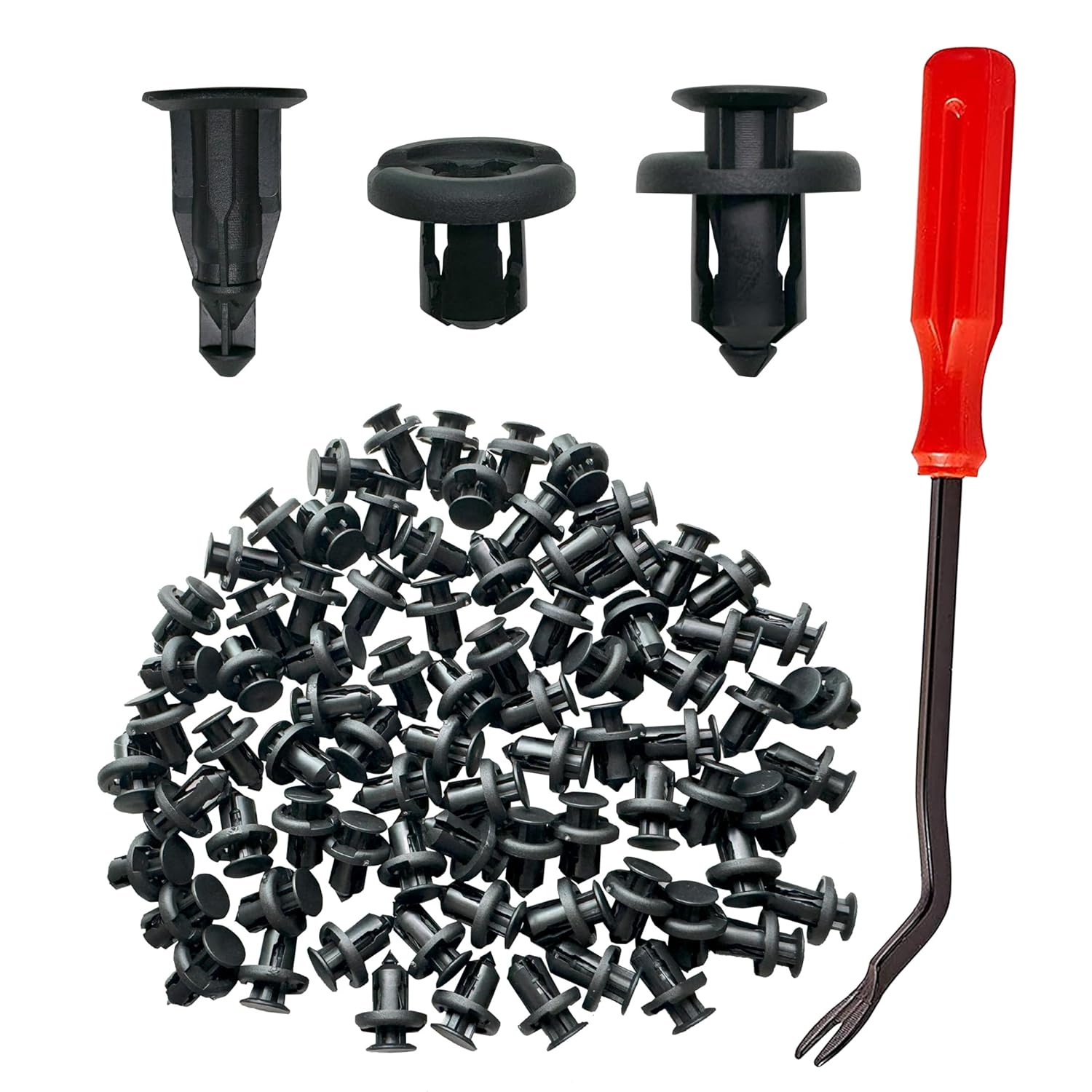 100PCS Bumper Clips For Honda - Front Bumper Clips Fit For Honda Acura Accord Civic CR-V, Fits Bumper And Fender Body Retainer Clips With Fastener