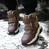 Children Warm Snow Boots Kids Winter Cotton Shoes Non-slip Snow Outdoor Warm Plush Boots High Top Warm Furry Footwear Waterproof Warm Sneakers