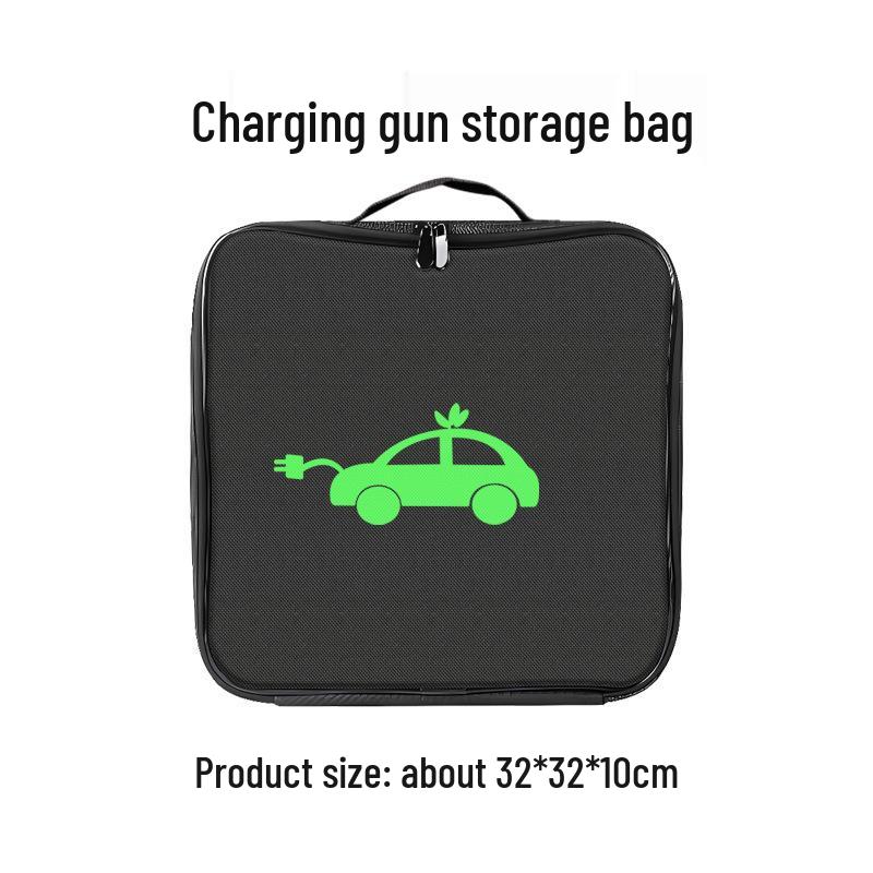 Portable Waterproof Charging Cable Storage Bag - Flame Retardant & Shockproof for EV Chargers