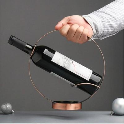 Portabottiglie Rotondo Vintage Nrodico Metallo Espositore per Vino d'Uva Bar Chic Portabottiglie Champagne Decor da Tavolo Accessori Bar