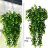 Fake Hanging Plant Artificial Hanging Plant For Indoor Outdoor, 30.7" Artificial Round Leaved Rattan Greenery Plants Home Wall Decoration Supplies
