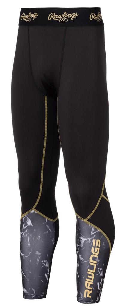Rawlings Baseball Power Stretch Long Tights AL15F01 XO Fleece-Lined Black/Black