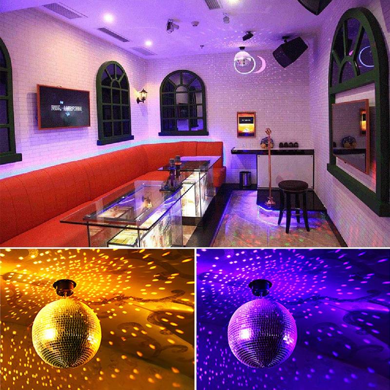 Disco Mirror Ball Party Lesklá koule Vánoční dekorace Jeviště Světlo Rotující skleněná koule Retro Reflexní KTV DJ Light Domácí Dekor
