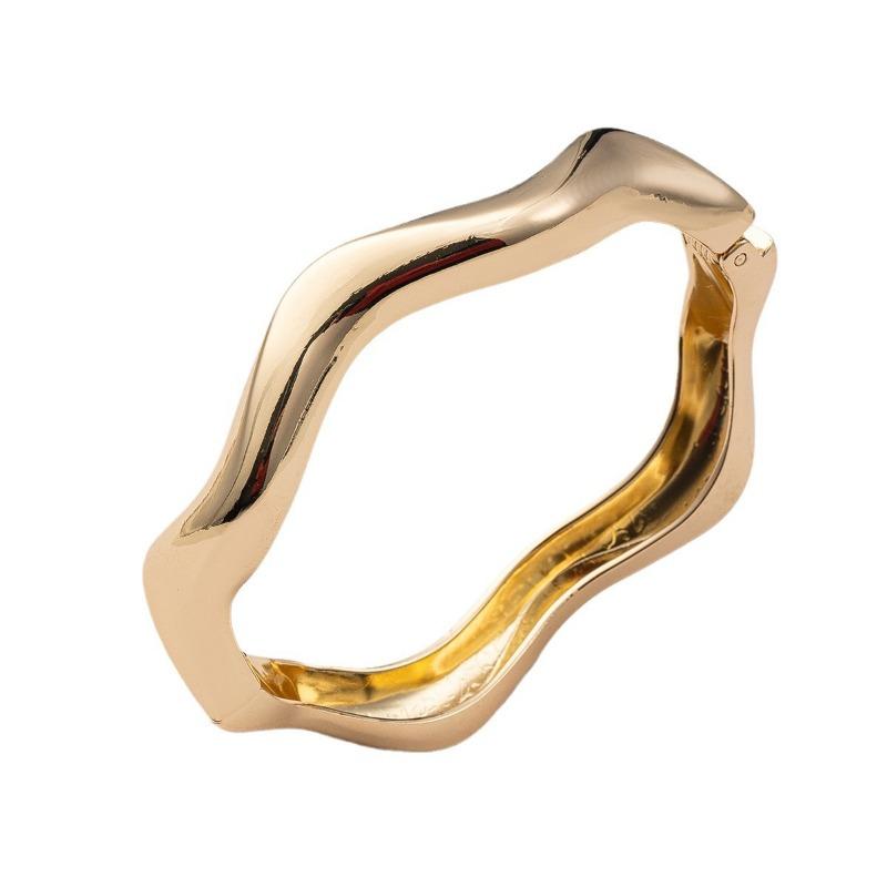 Irregular Alloy Bracelet New Jewelry Women's Simple Personality Circle Electroplating Open Bracelet