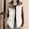 Fashion Winter Sleeveless Vest Woman Warm Outerwears Hooded Casual Thick Women's Jackets