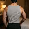 INCERUN Men Sleeveless Side Cutout Stretch Fitted Tank Tops