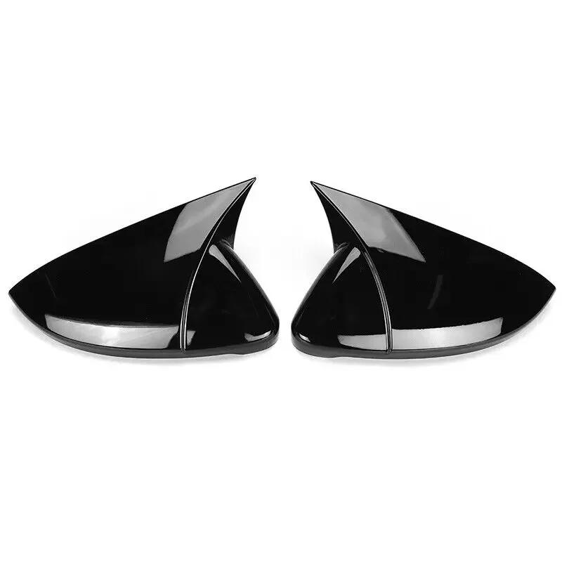 

For VW GOLF 7 MK7 MK7.5 R GTI 2014- ABS Car Rearview Side Mirror Cover Wing Cap Exterior Door Housing Trim Adhesive Sticker Gloss Black