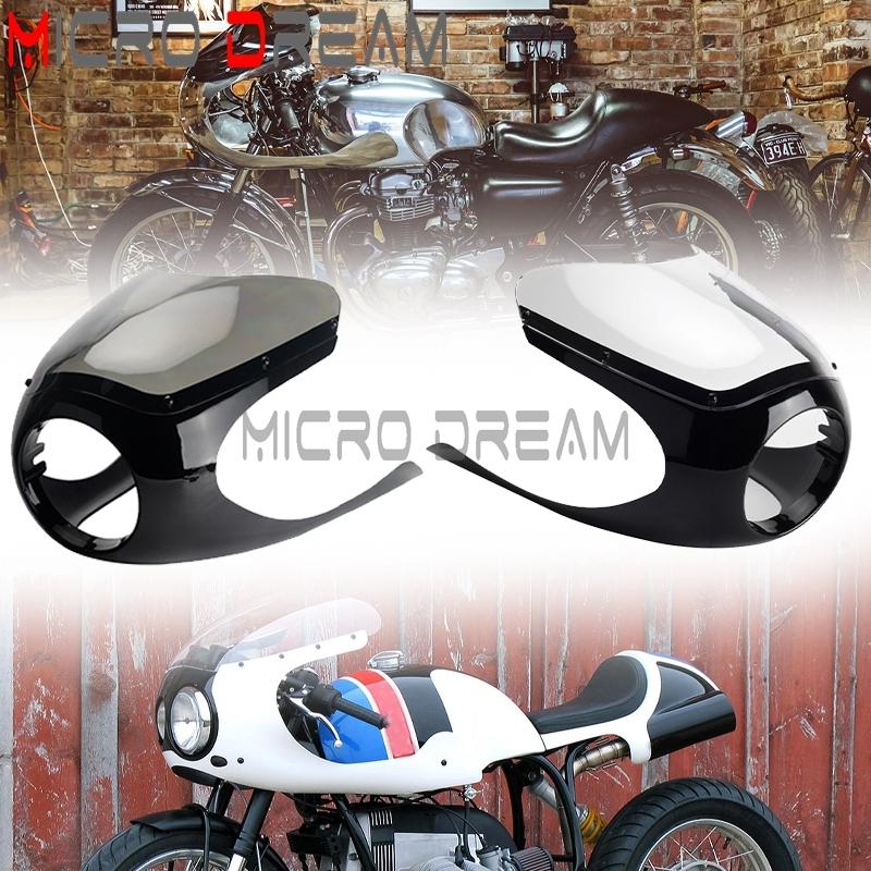 Half Fairing Style 6-1/4" Windshield Headlight Fairing Cowl For Ducati Moto Guzzi BMW Cafe Racer Bobber Scrambler Retro Cruiser